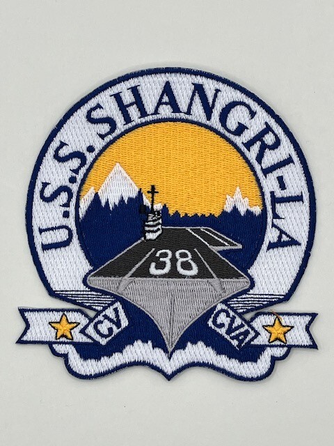 Ship\'s crest patch of USS SHANGRI-LA (CV/CVA 38) Ship\'s crest patch of USS SHANGRI-LA (CV/CVA 38)