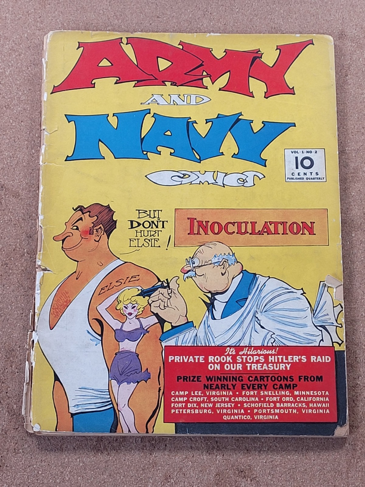 Army and Navy Comics #2 1941 Street Smith Golden Age WWII Hitler RARE PR 0.5