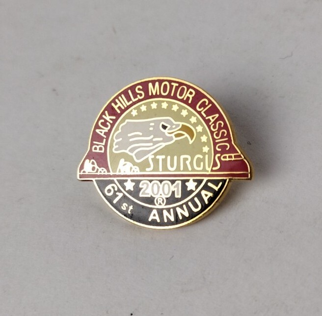 VTG 61st Black Hills Motor Classic STURGIS Motorcycles 2001 Pin NOS