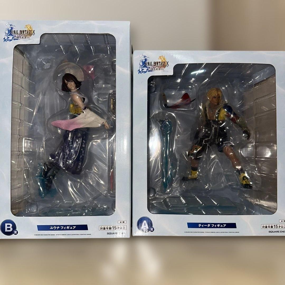 FINAL FANTASY X 25th Anniversary Lottery Prize A & B Figure Set Yuna Tidus JAPAN