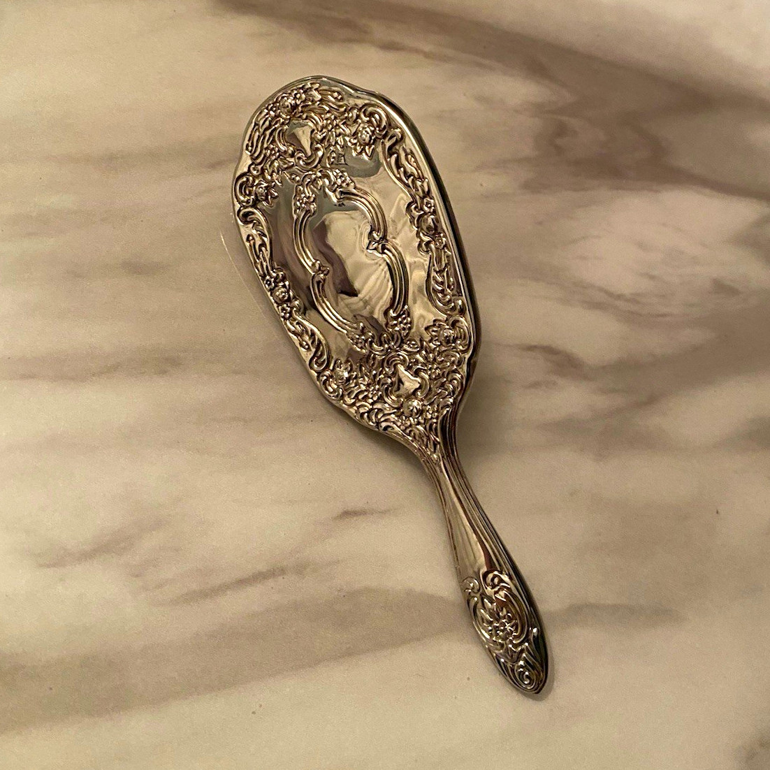 Vintage Godinger Silver Co.  Ornate Silver Plated Vanity Hair Brush