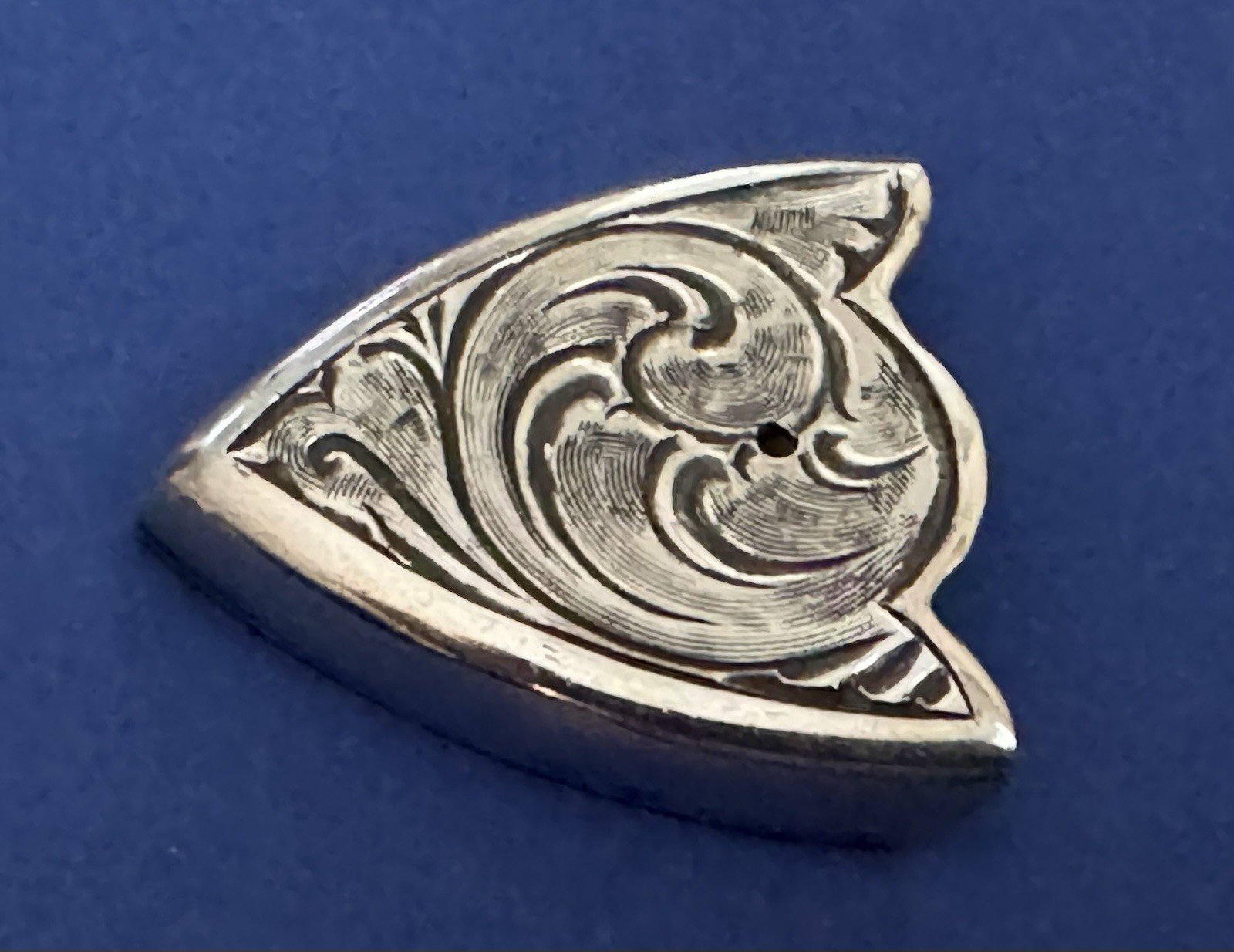 Vintage Old Western Engraved Sterling Silver MARSH Brand Belt Buckle End or Tip