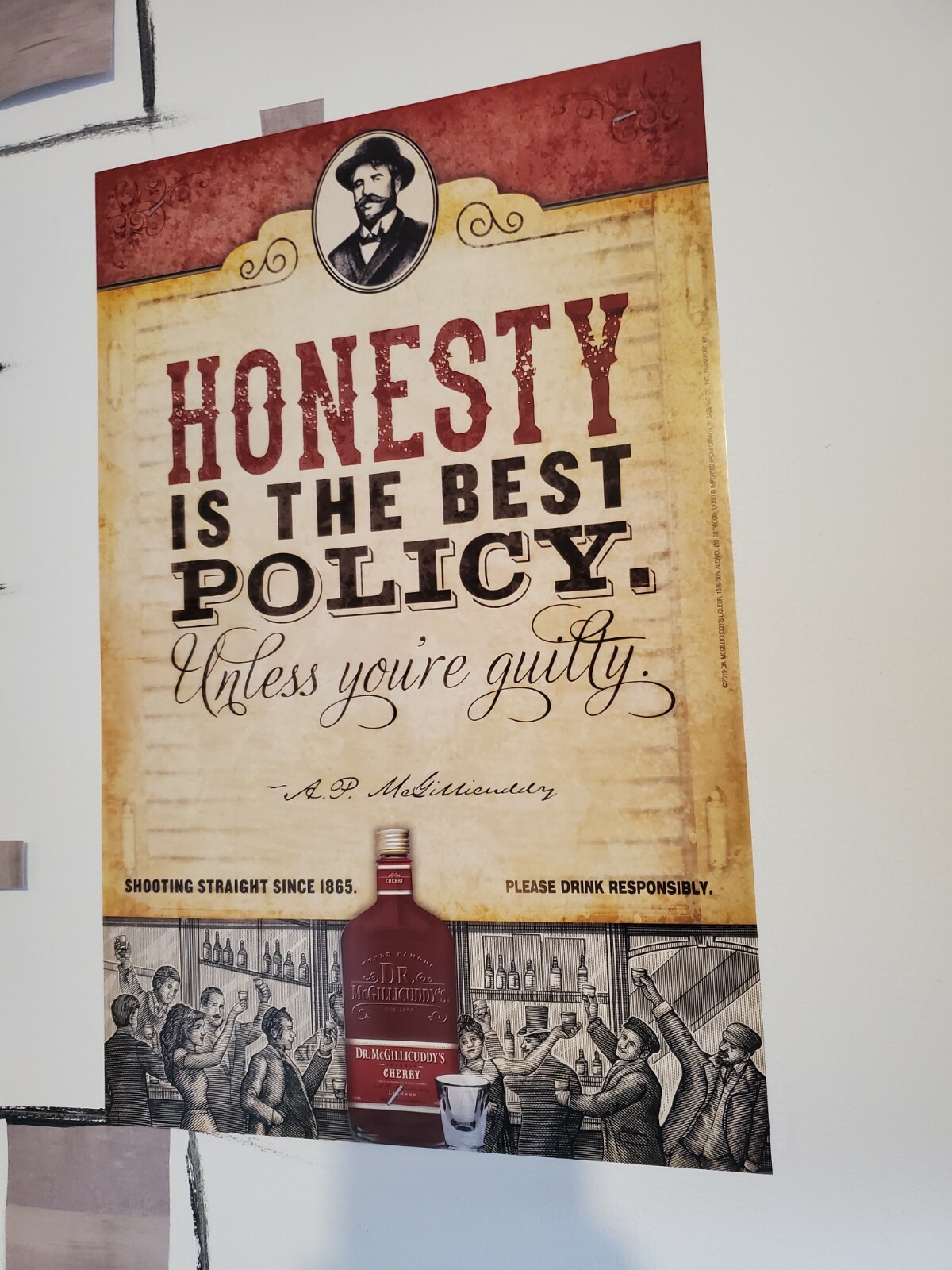 Dr Mcgillicuddy\'s Promotional One Liner Bar Posters 12x16 set of 2