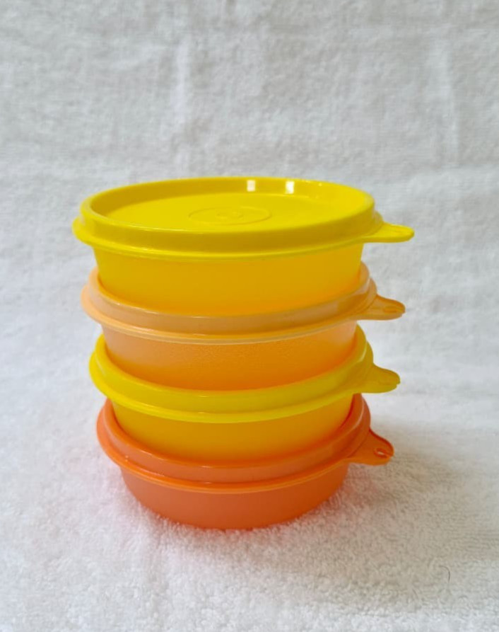Tupperware Little wonder small mini classic lunch bowl -5oz/140ml-set of 4- New