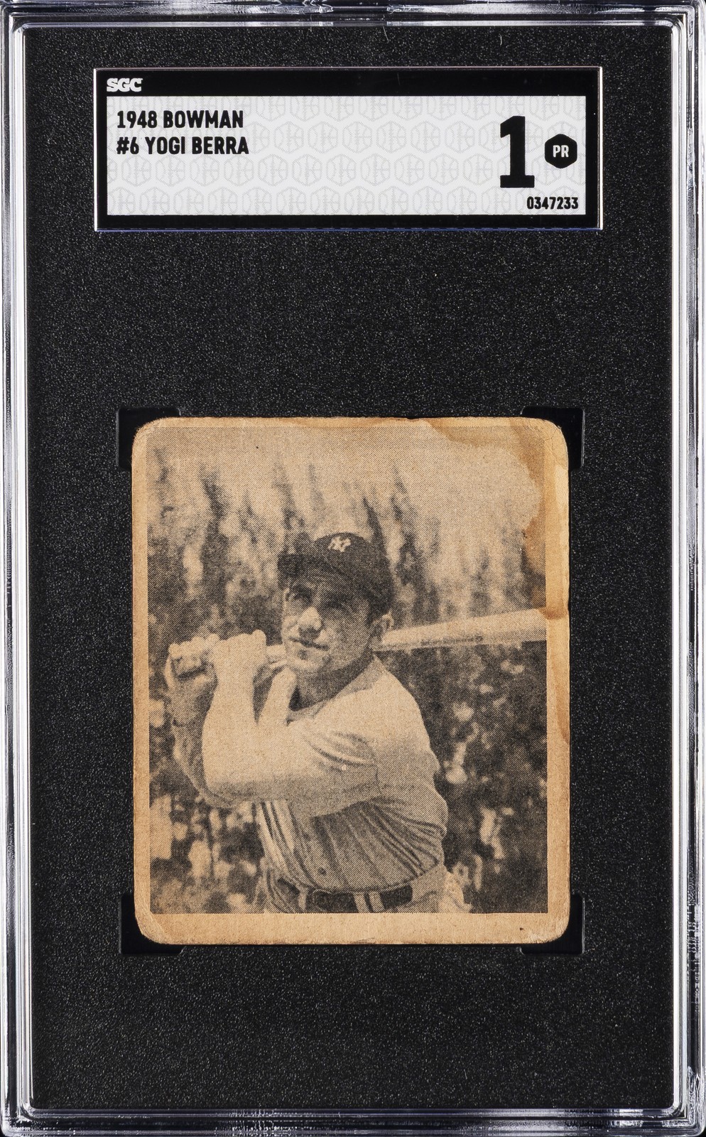1948 BOWMAN #6 YOGI BERRA SGC 1