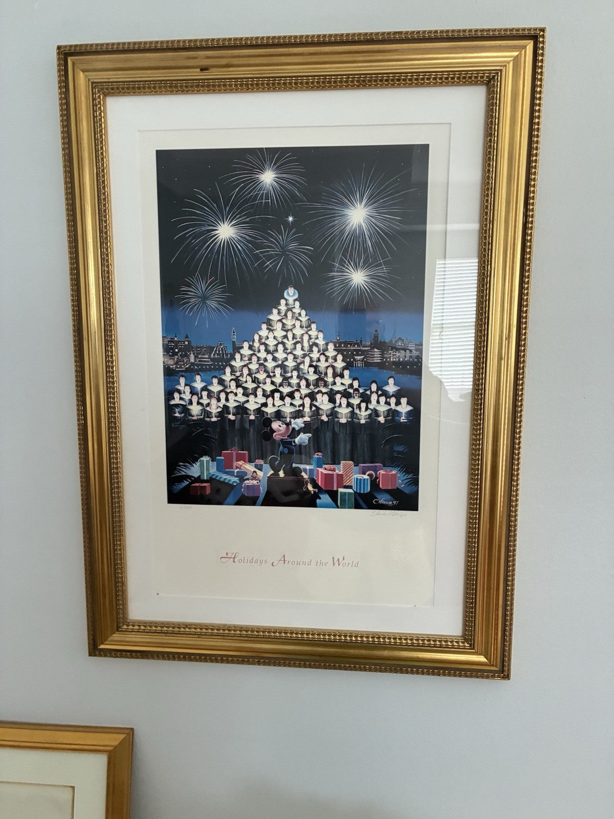 Disney Holidays Around The World Framed Print 32x42 EPCOT Christmas