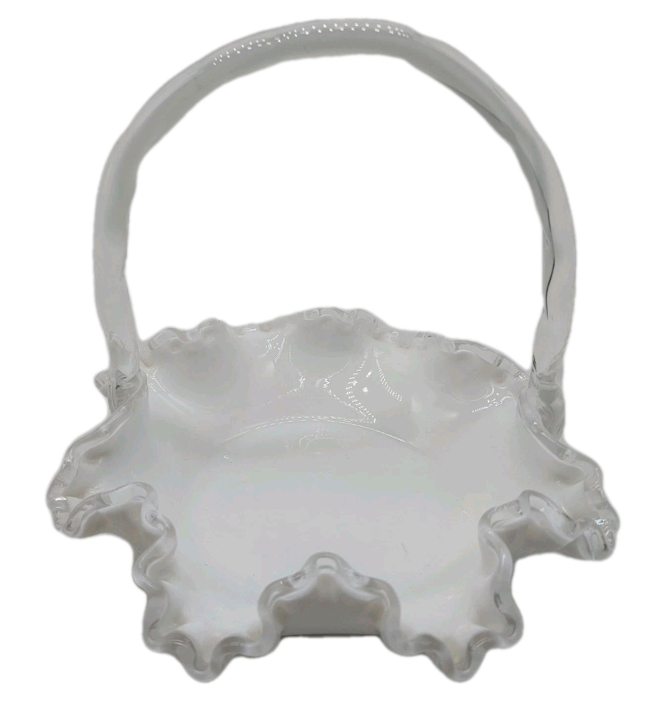 Fenton Silver Crest White Milk Glass 8
