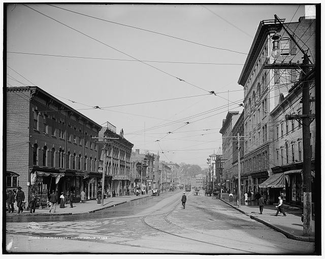 Photo:North Adams Mass Main Street 1900s Streetcar Downtown Scene