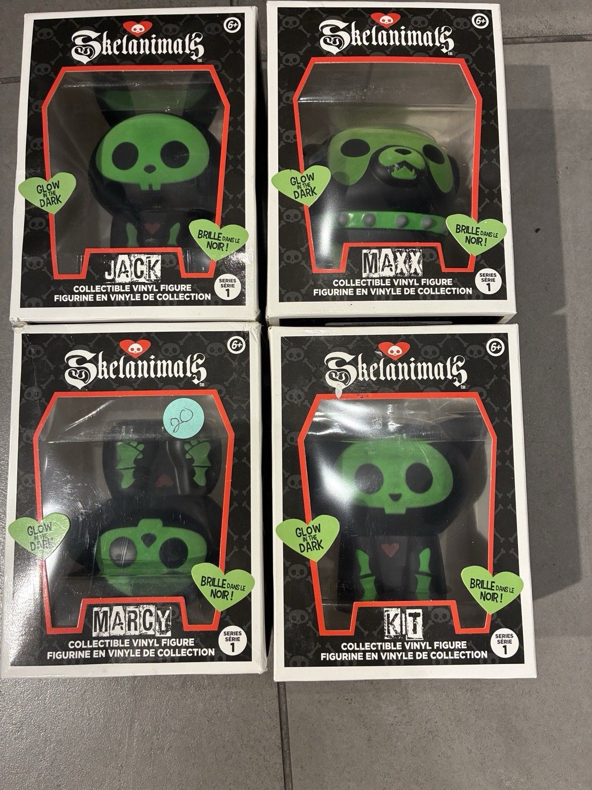 Skelanimals Set Marcy, Jack, Maxx And Kit Glow In The Dark Skelanimals Set Marcy, Jack, Maxx And Kit Glow In The Dark