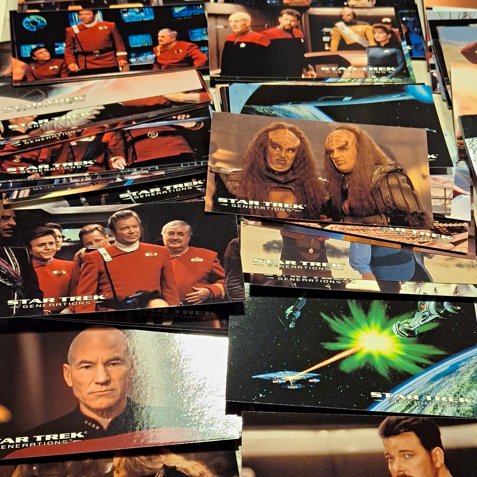 Vintage 1994 SkyBox Star Trek Generations Cinema Card Box Lot Worf Guinan Sticke