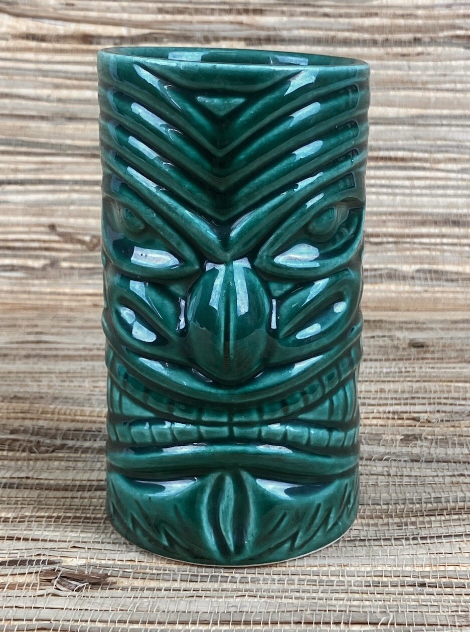 Chico Warrior Tiki Mug Tiki Farm Jimmy C Green Glaze 5\