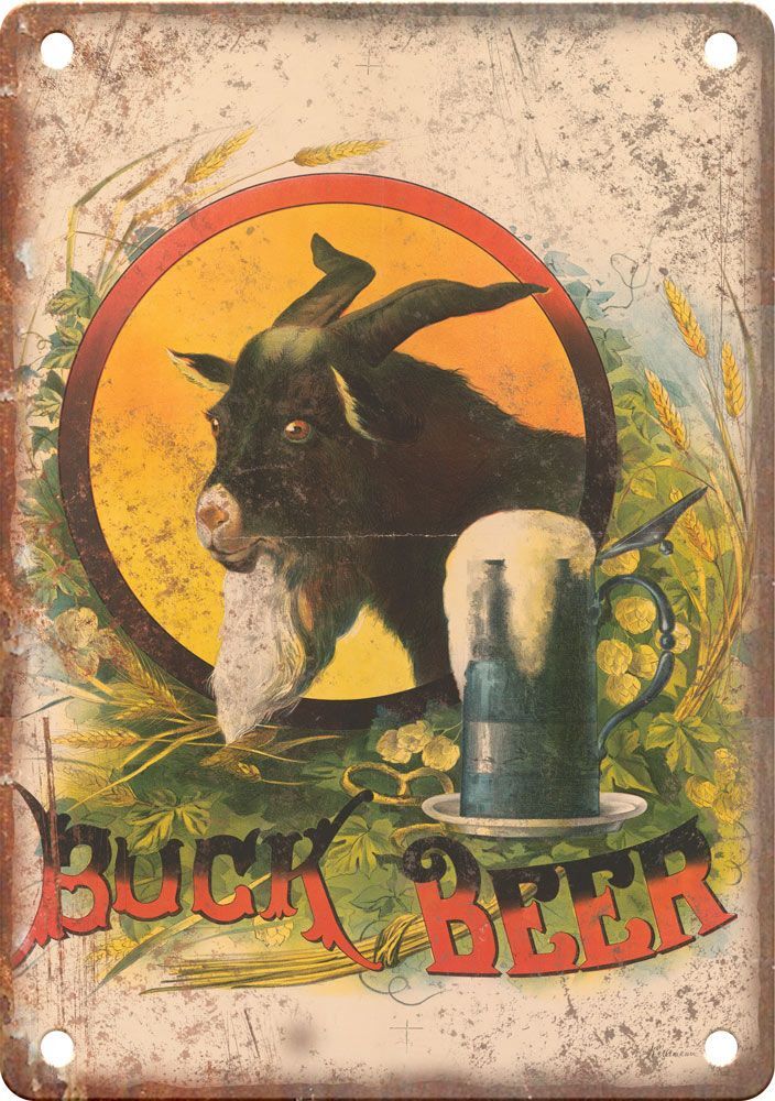 Vintage Bock Beer Ad Reproduction Metal Sign E463 Vintage Bock Beer Ad Reproduction Metal Sign E463
