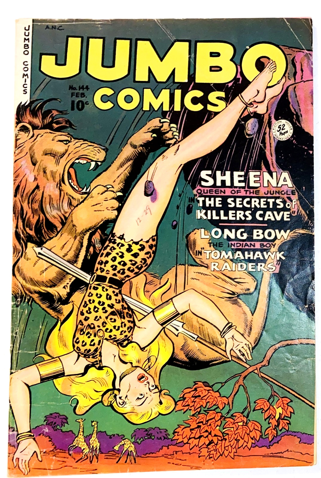 Jumbo #144 (Fiction House, 1951) Golden Age Jungle Adventure