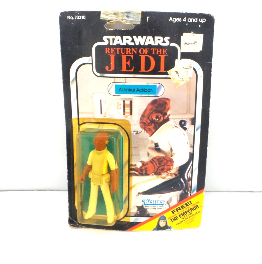 Vintage 1983 Kenner Star Wars ADMIRAL ACKBAR Figure ROTJ 65 Back