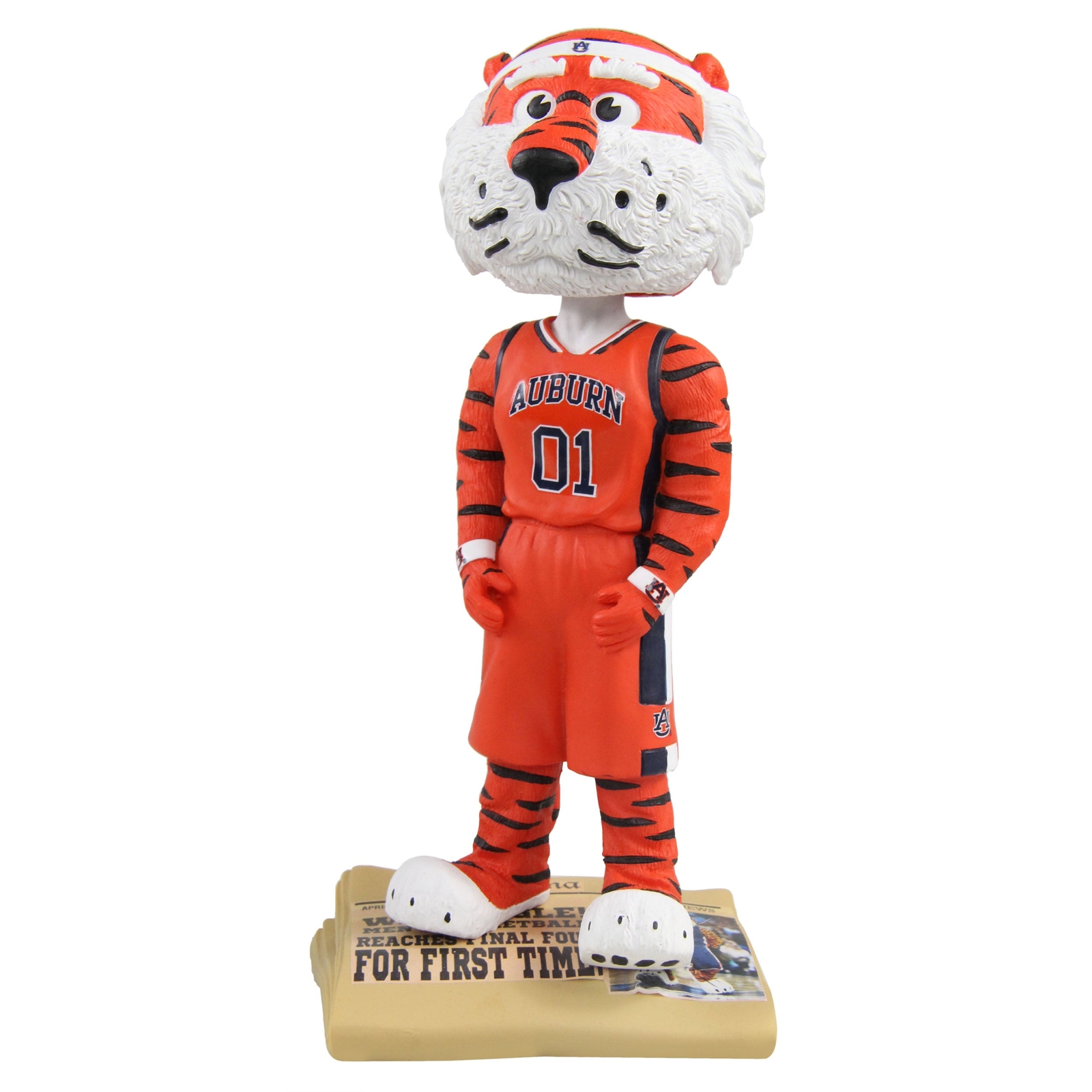 Aubie the Tiger Auburn University 2019 Final Four Newspaper Base Bobblehead NCAA Aubie the Tiger Auburn University 2019 Final Four Newspaper Base Bobblehead NCAA