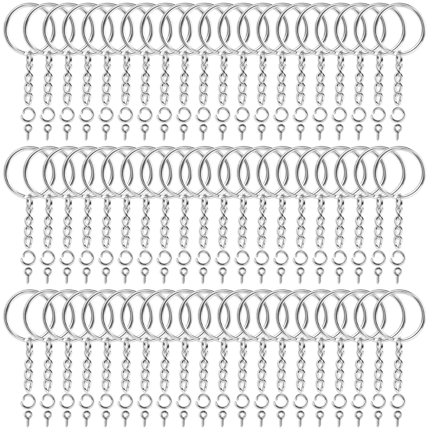 360Pcs Keychain Bulk, 120Pcs Keychain Rings with Chain and Open Jump Ring with S 360Pcs Keychain Bulk, 120Pcs Keychain Rings with Chain and Open Jump Ring with S