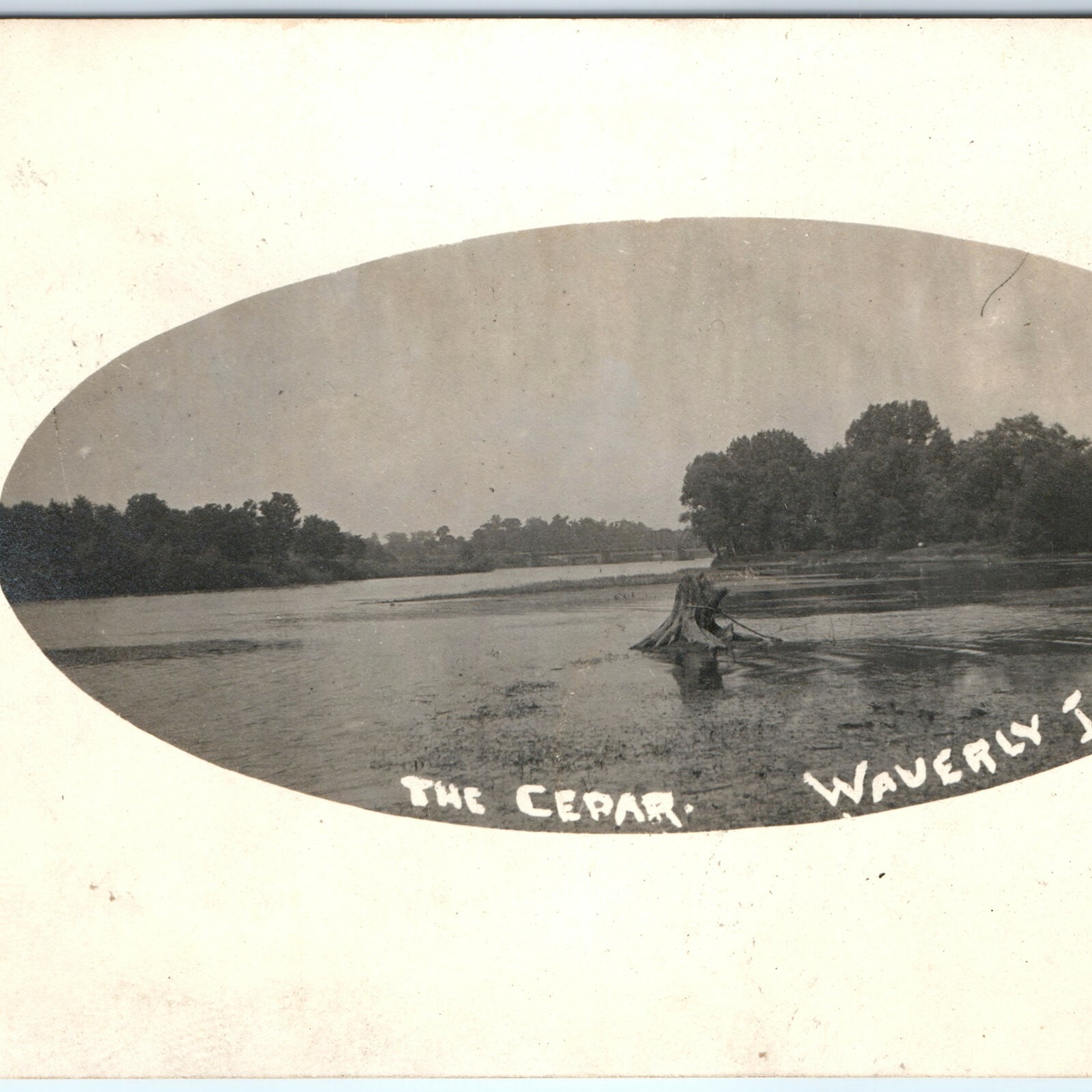 c1900s Waverly, IA Cedar River View Real Photo RPPC Postcard Charles City UDB c1900s Waverly, IA Cedar River View Real Photo RPPC Postcard Charles City UDB