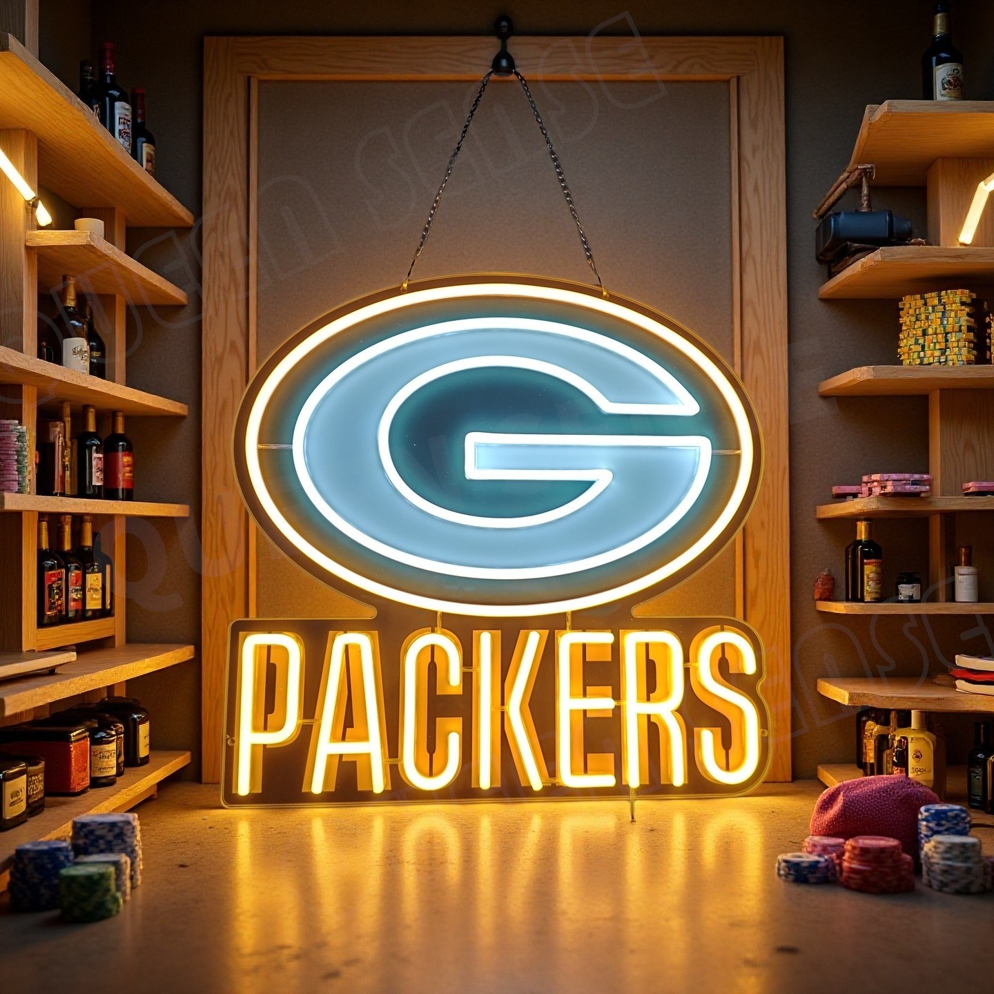 Green Bay Packers LED Neon Sign With Dimmer USB Powered Adjustable Light