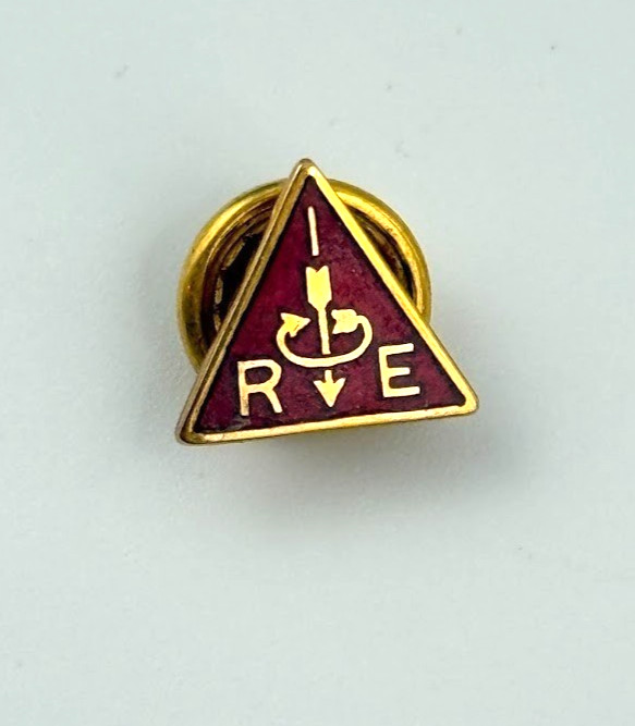 Vintage Institute of Radio Engineers IRE Pin 14K Gold Red Enamel