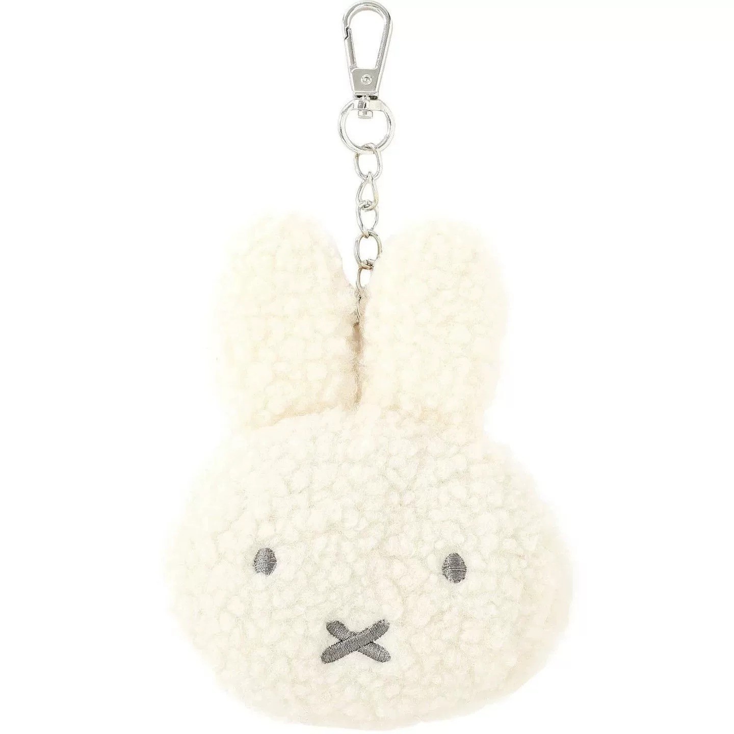 Miffy Plush Face Coin Case Mini Pouch Keychain Fluffy Bag Charm Ivory Cute Gifts