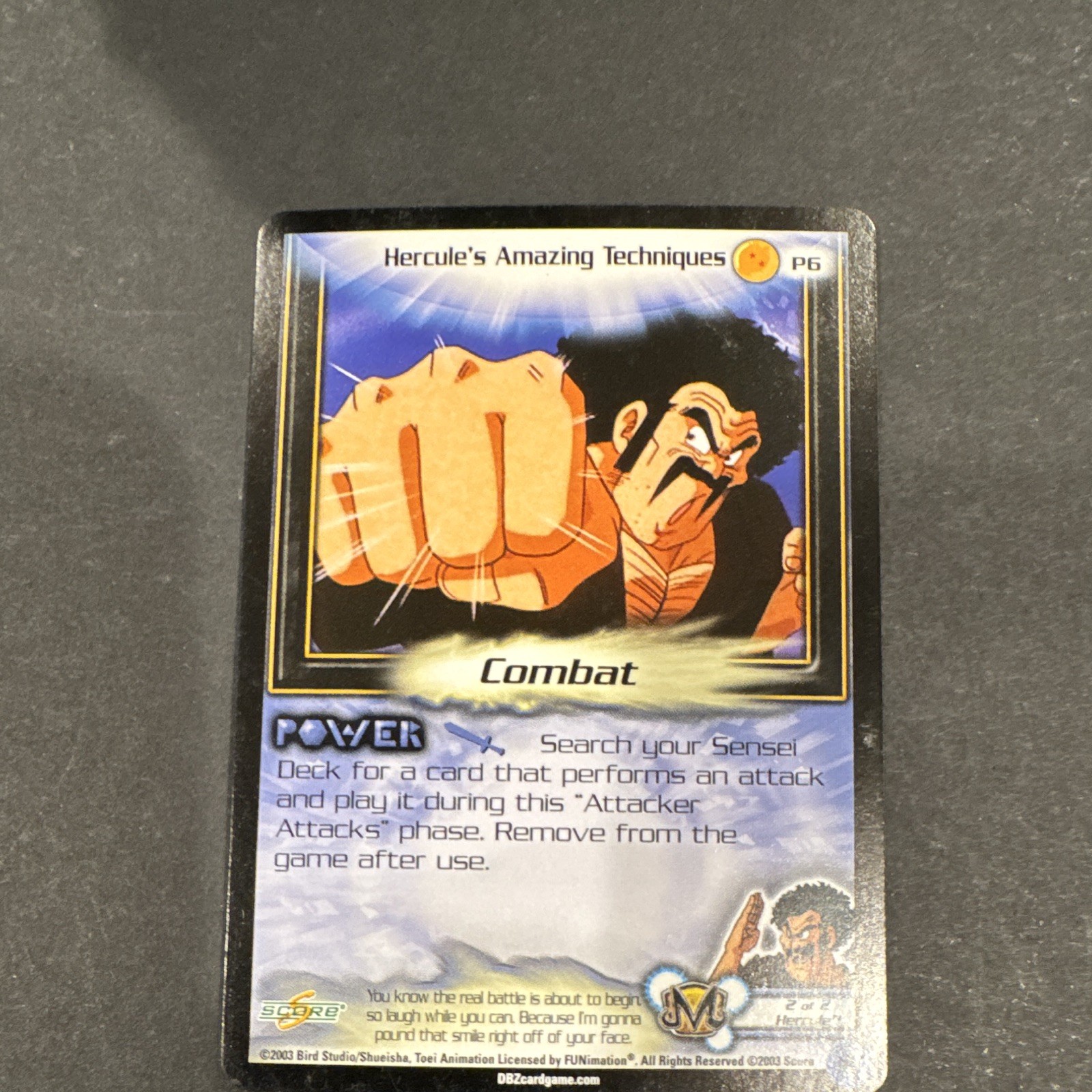 Score 2003 DBZ CCG Hercule's Amazing Techniques  P6 promo