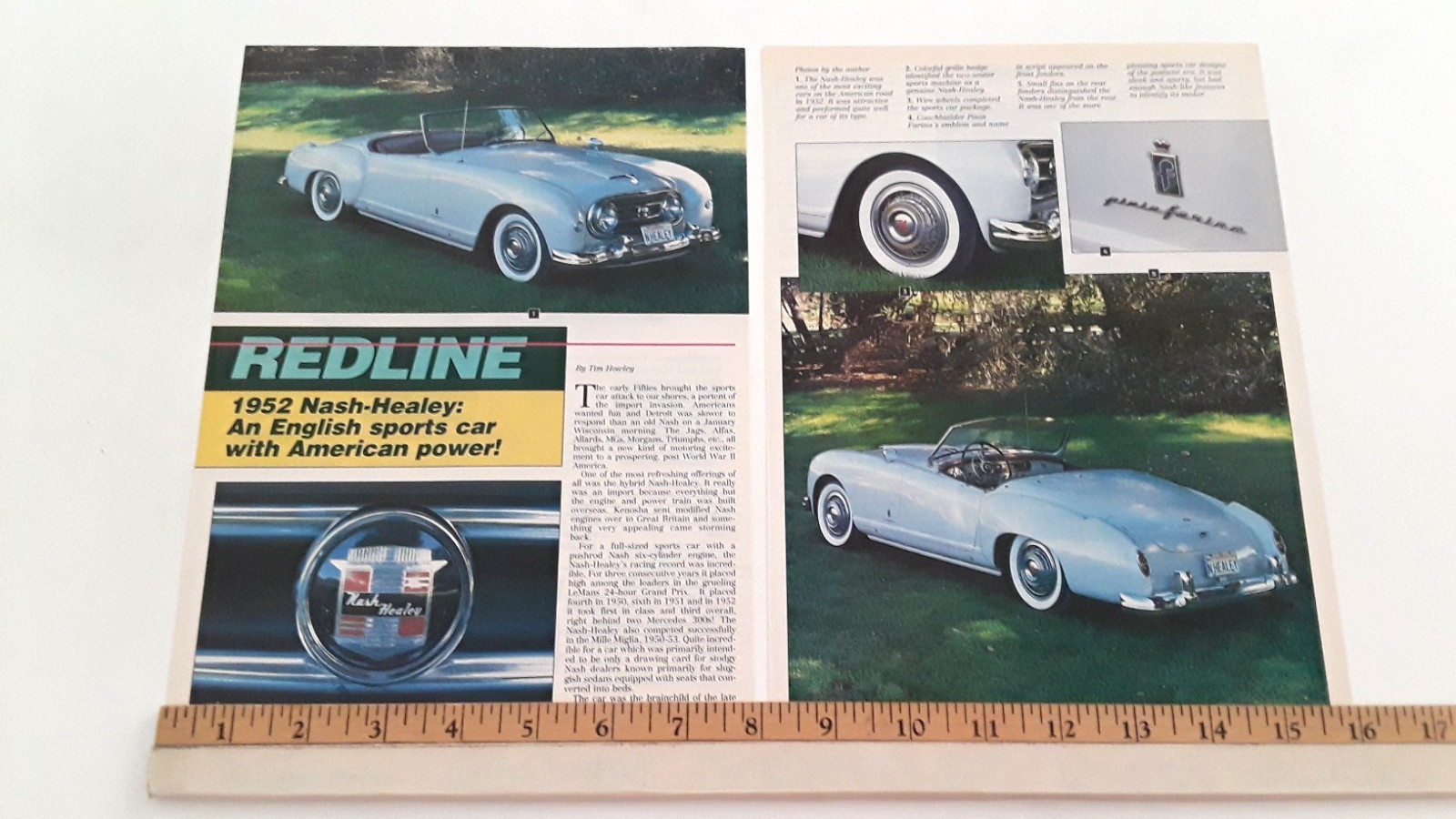 1952 NASH HEALEY - ENGLISH ROADSTER AMERICAN POWER - ORIGINAL 1994 ARTICLE