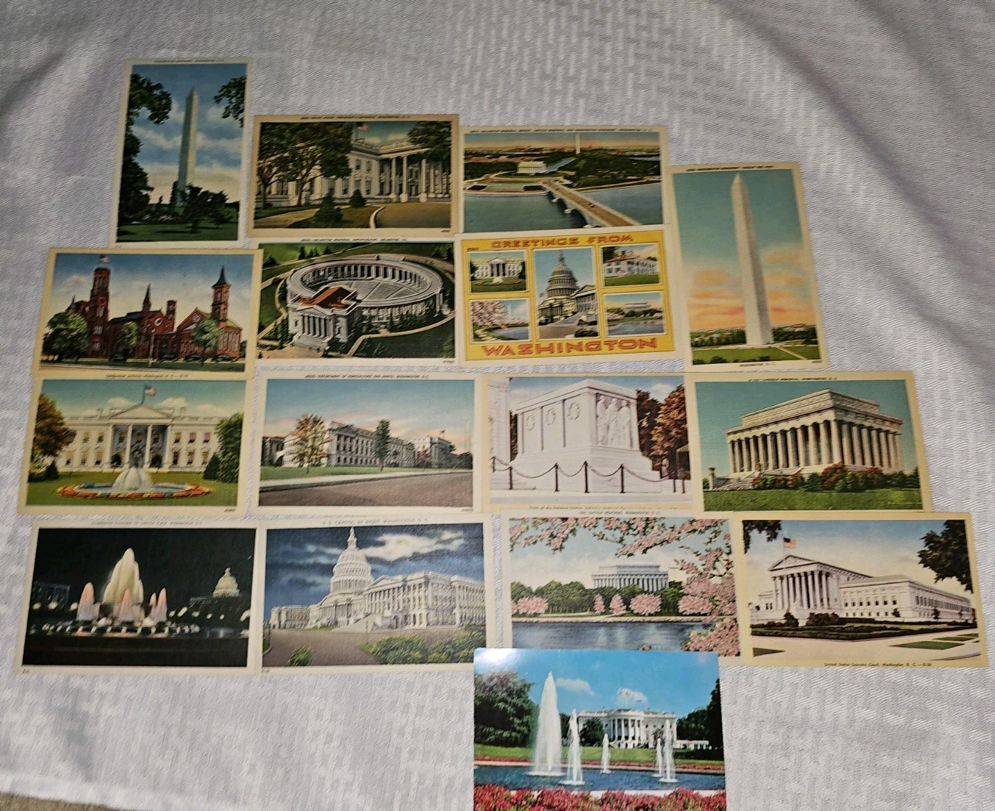 Vintage Lot of 15 Unused Postcards Washington D.C. 