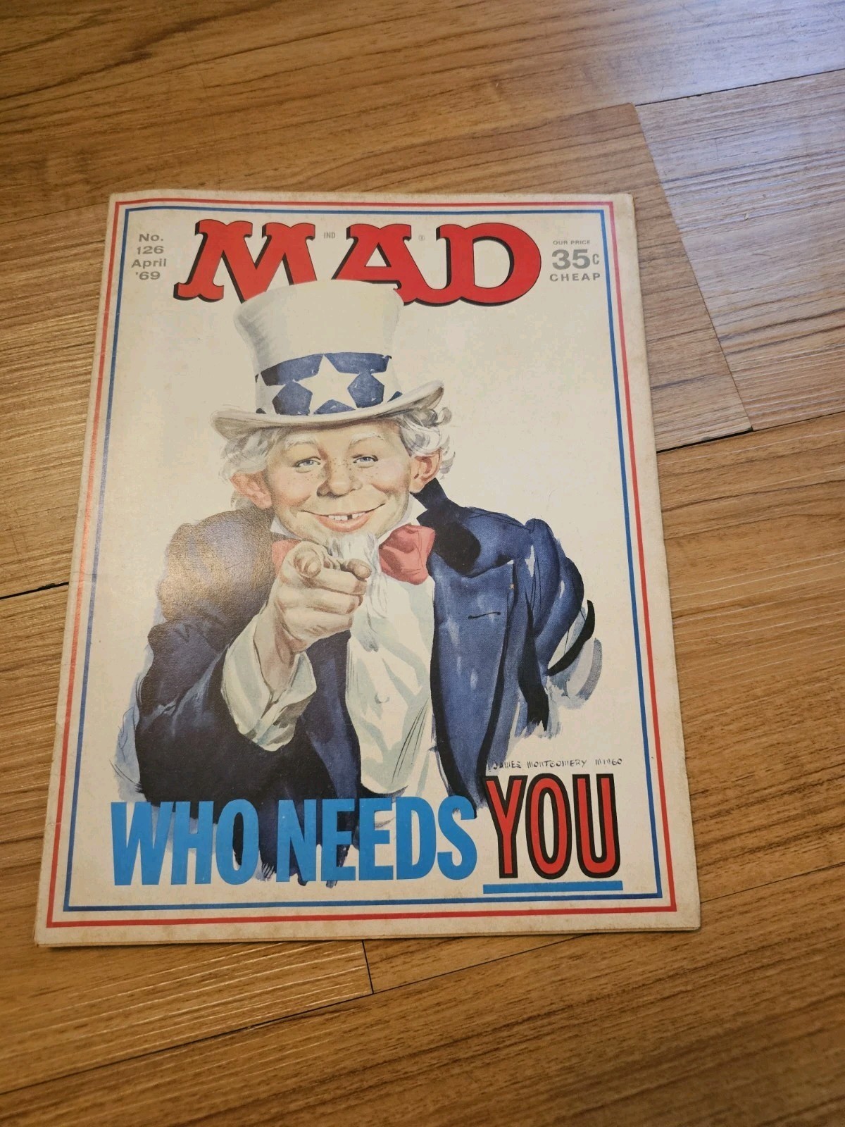 Vintage Mad Magazine No 126 April 1969 Uncle Sam Who Needs You