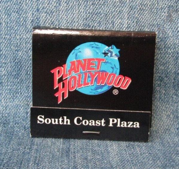 PLANET HOLLYWOOD SOUTH COAST PLAZA CA Full Unstruck Vintage Matchbook MX92