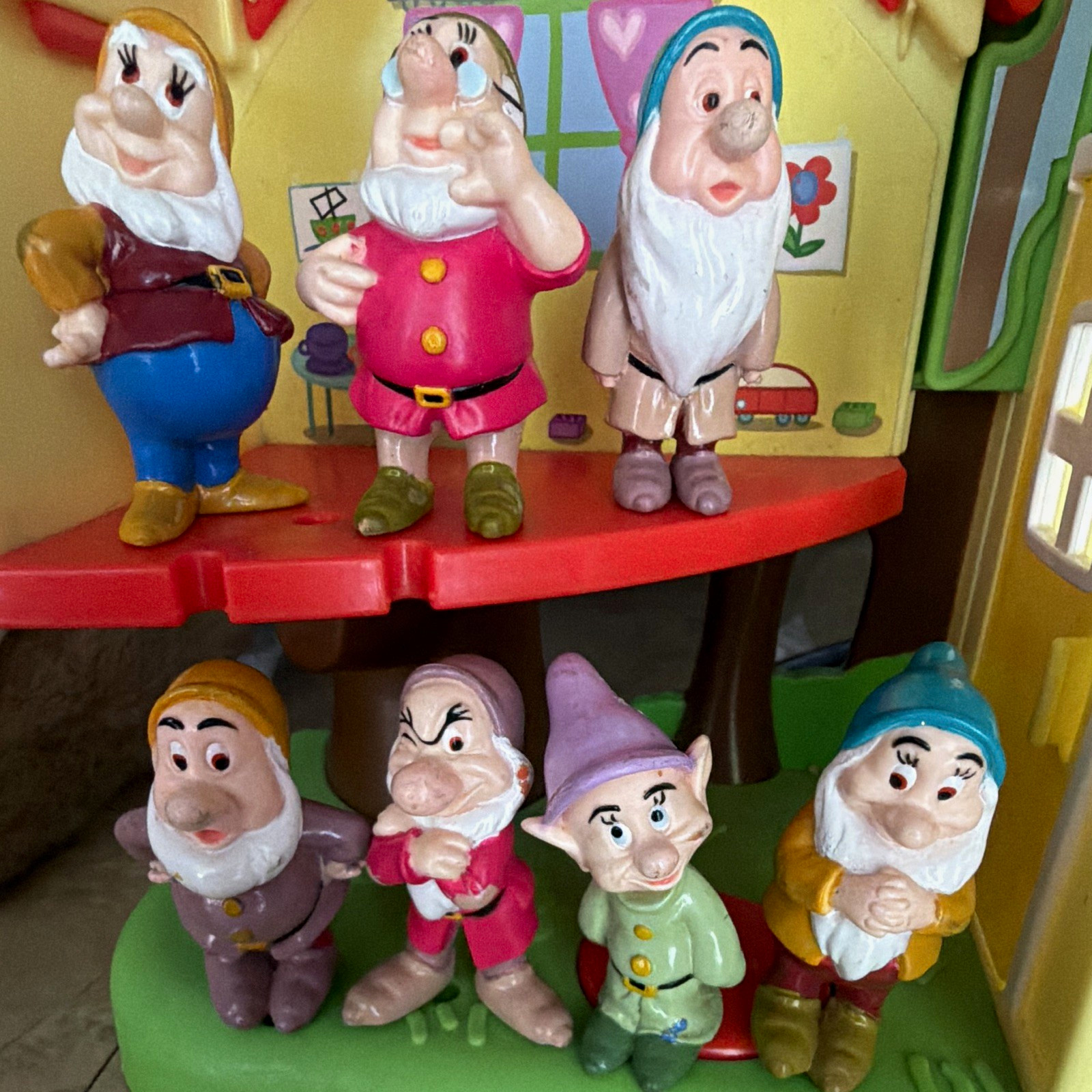 Vintage 1993 Disney Snow White Seven Dwarfs Figurines Set (7 Dwarfs) 3 in