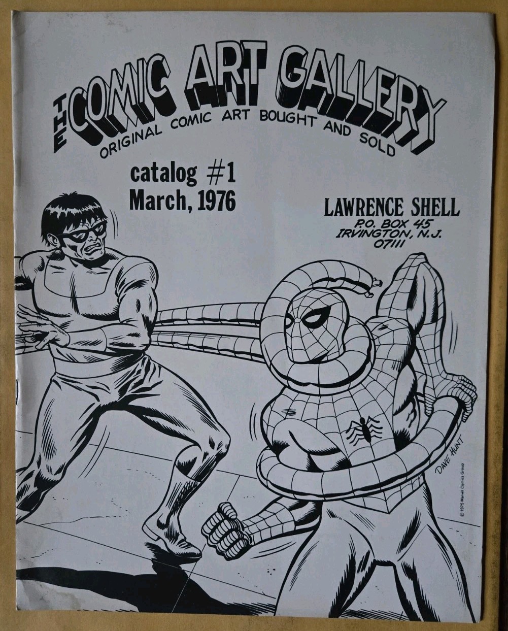 The Comic Art Gallery Catalog #1 By Lawrence Shell 3/76