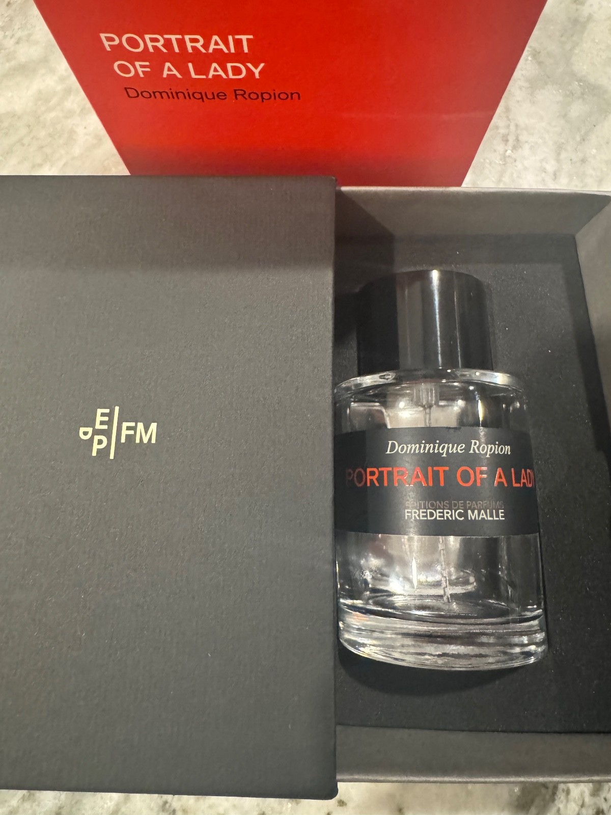 Frederic Malle, Portrait of a Lady by Dominique Ropion. Empty Bottle and Box