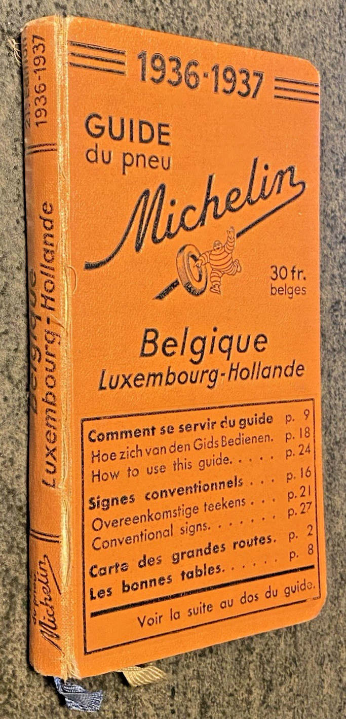 Michelin Tyre Guide Belgium, Luxembourg, Holland - 1936/37 - Nice Condition.