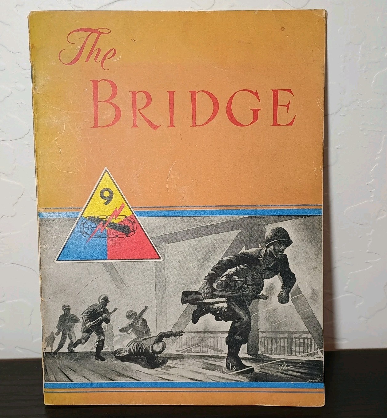 Rare 1945 WWII Remagen Assault 9th Armored Division Theater Printed Giessel