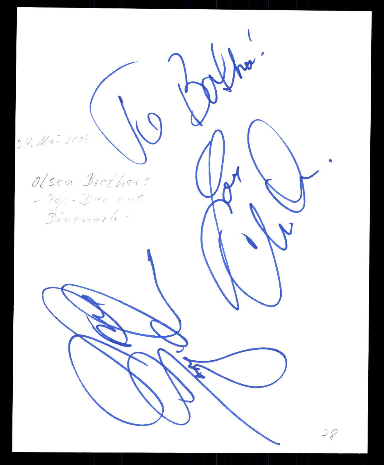 Olsen Brothers Original Signed + G 53546