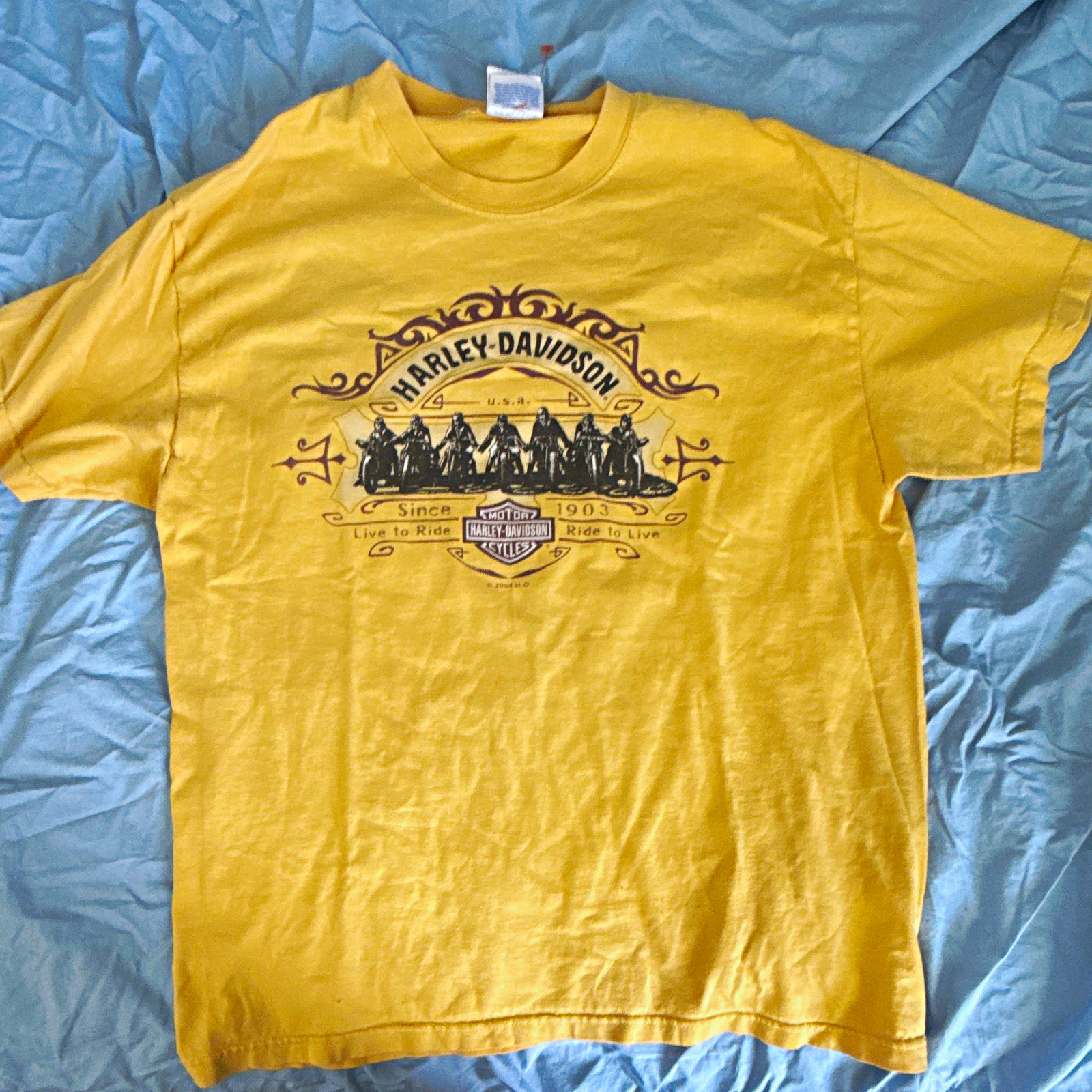 Harley-Davidson Susquehanna Valley H-D Harrisburg PA Yellow Graphic T-Shirt