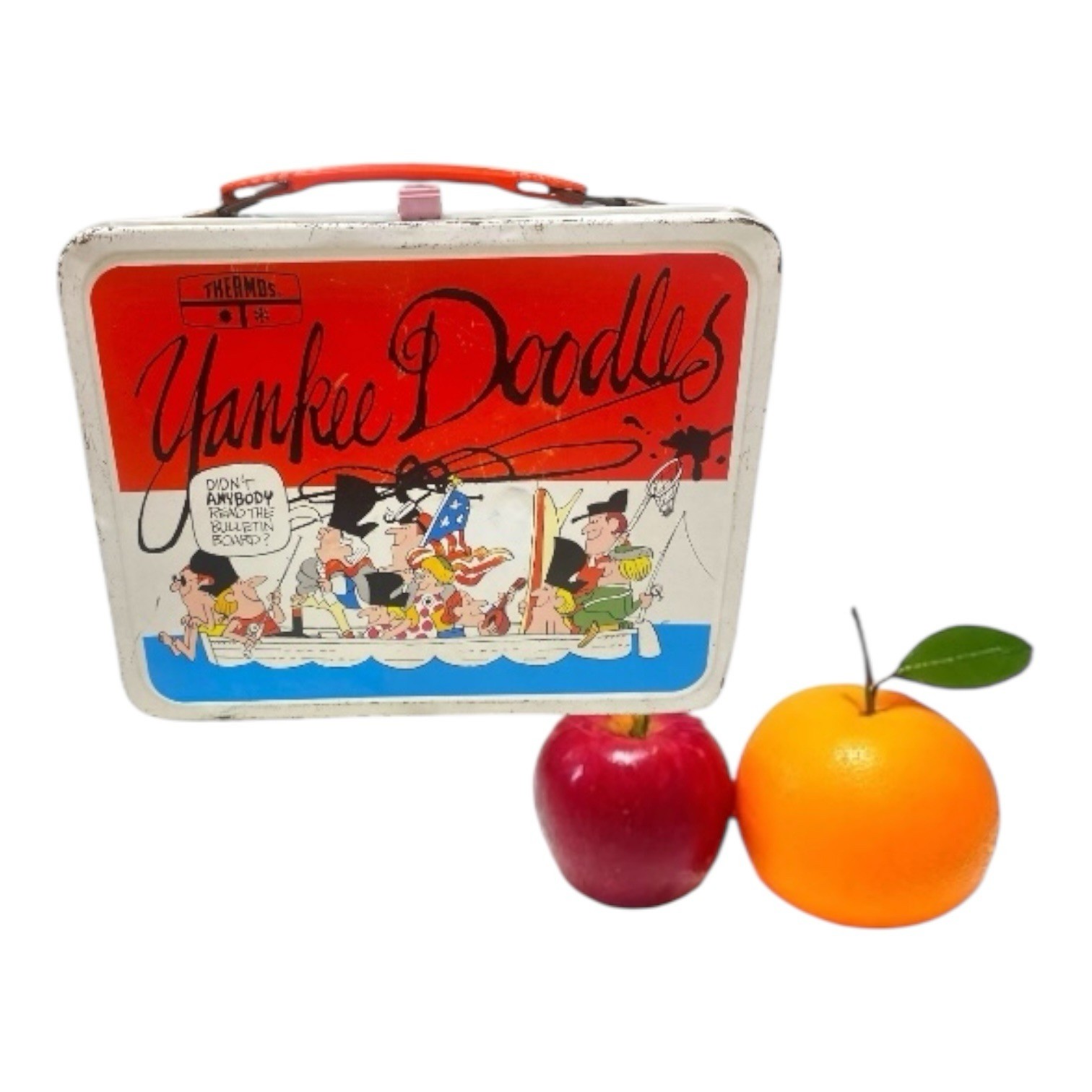 Vintage 1970s YANKEE DOODLES Metal Lunchbox By King-Seeley Thermos/LA Times