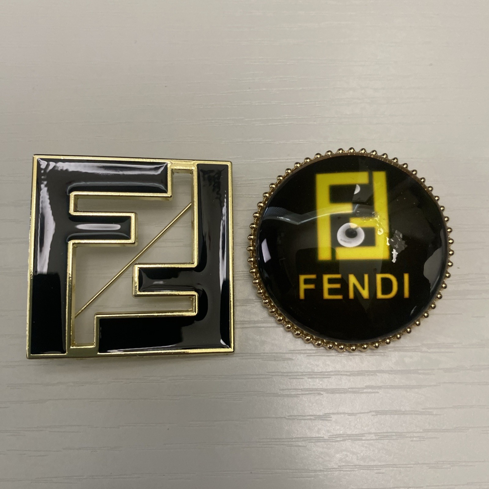 Fendi luxury Brooch Two Piece Set