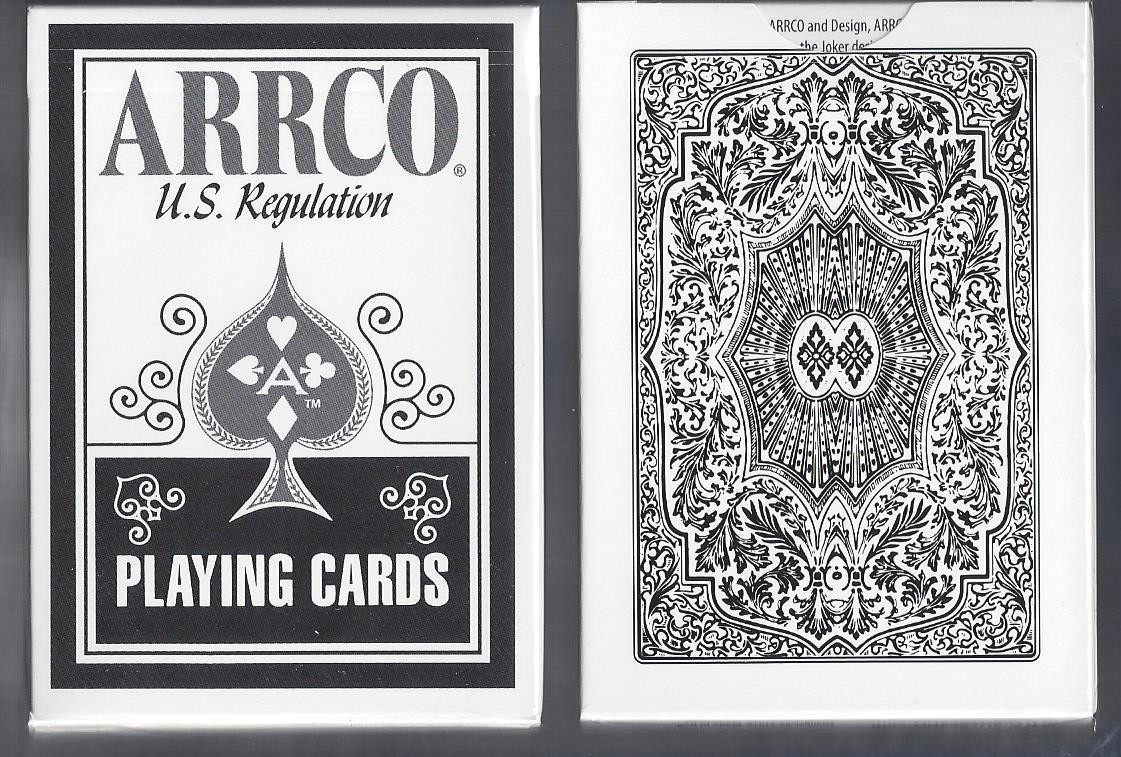 Arrco U.S. Regulation white-black backplaying cards RARE