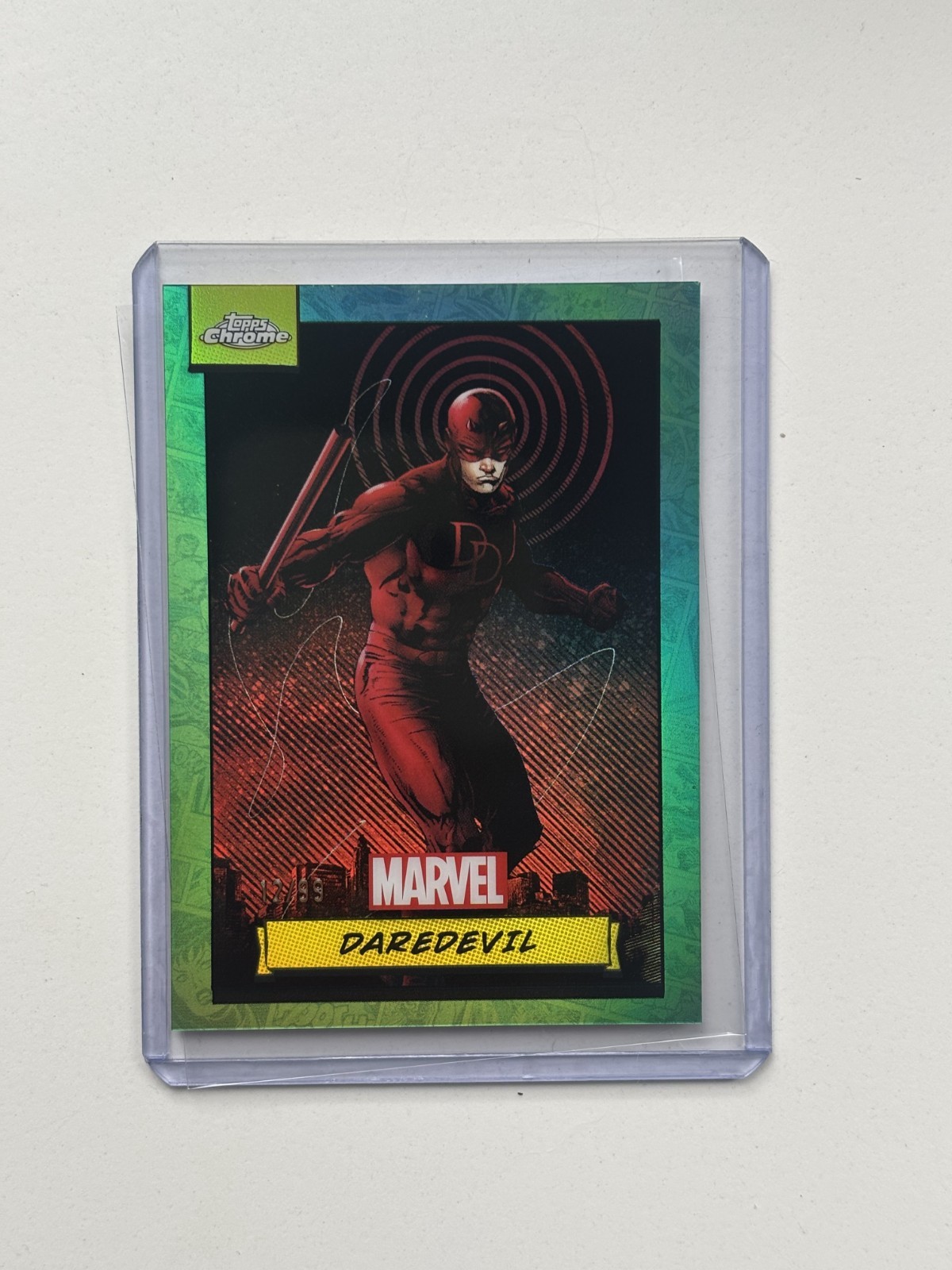 Daredevil /99 Green Refractor - 2024 Topps Chrome Marvel #30