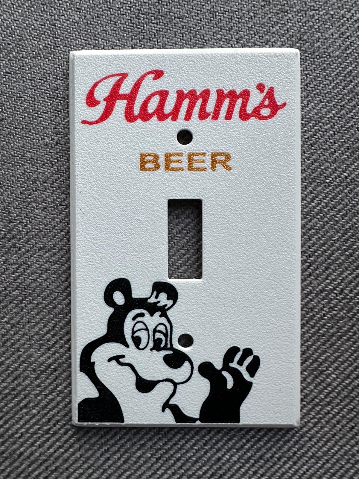 Hamm\'s Bear Light Switch Plate - 3D Printed