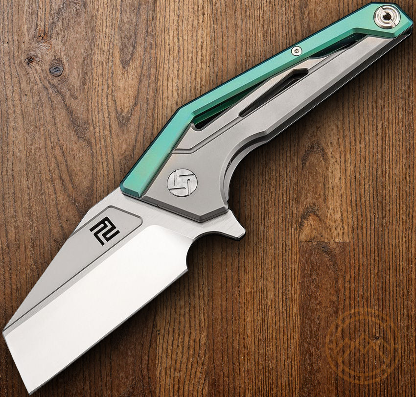 Artisan Ravine Framelock Folding Knife 3 Bohler M390 Steel Blade Titanium Handle