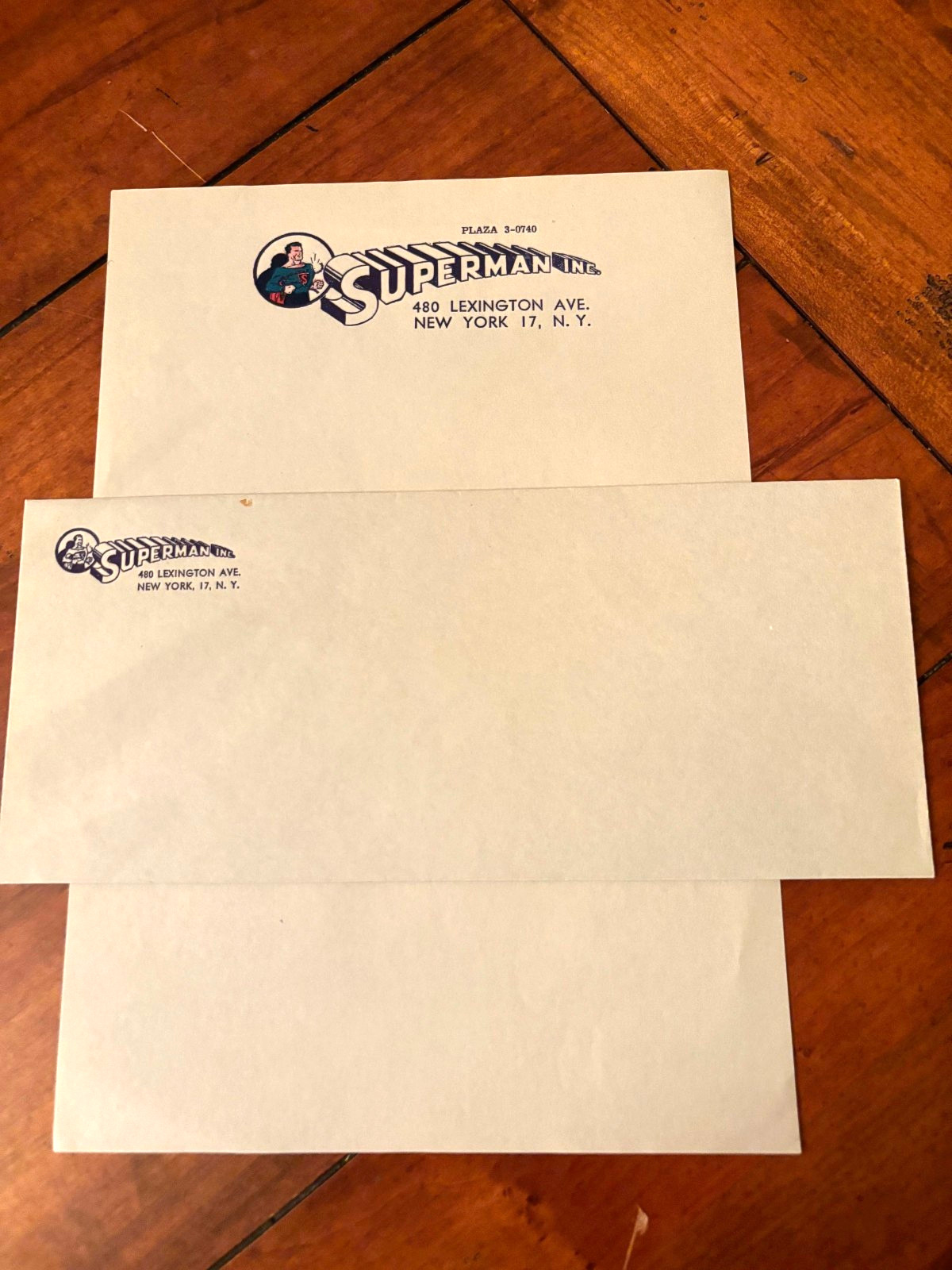 Vintage 1940’s Superman Inc. Letterhead and Envelope - Unused Vintage 1940’s Superman Inc. Letterhead and Envelope - Unused