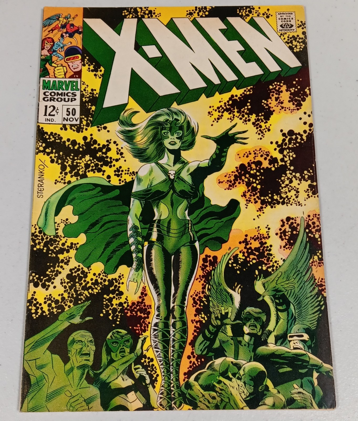 X-Men #50- Iconic Steranko cover and new Logo
