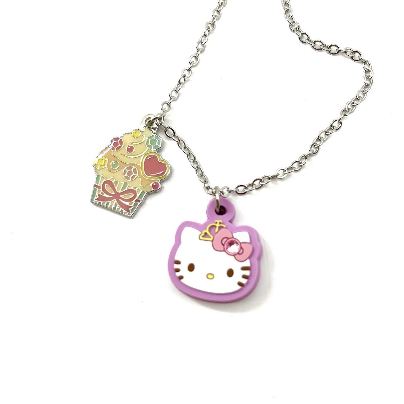 Hello Kitty Necklace Purple w/ Dessert Charm 2017 Sanrio Japan Sweet Treats NWT