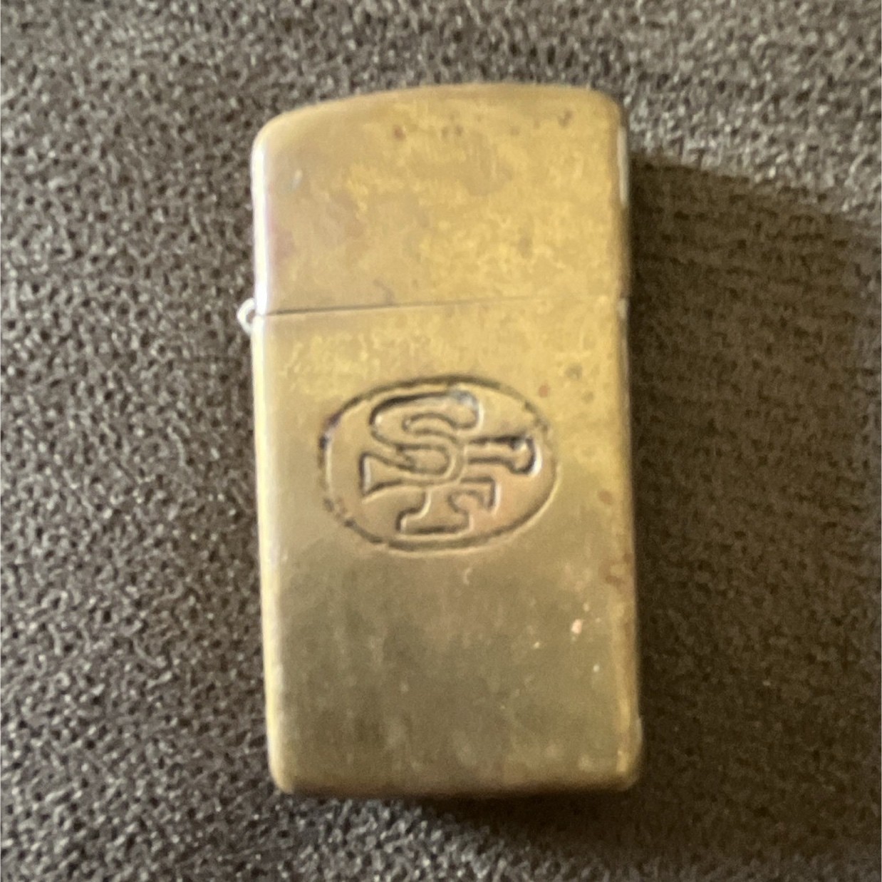 Zippo NFL San Francisco 49ers Forty Niners Brass Tone Collectible Lighter