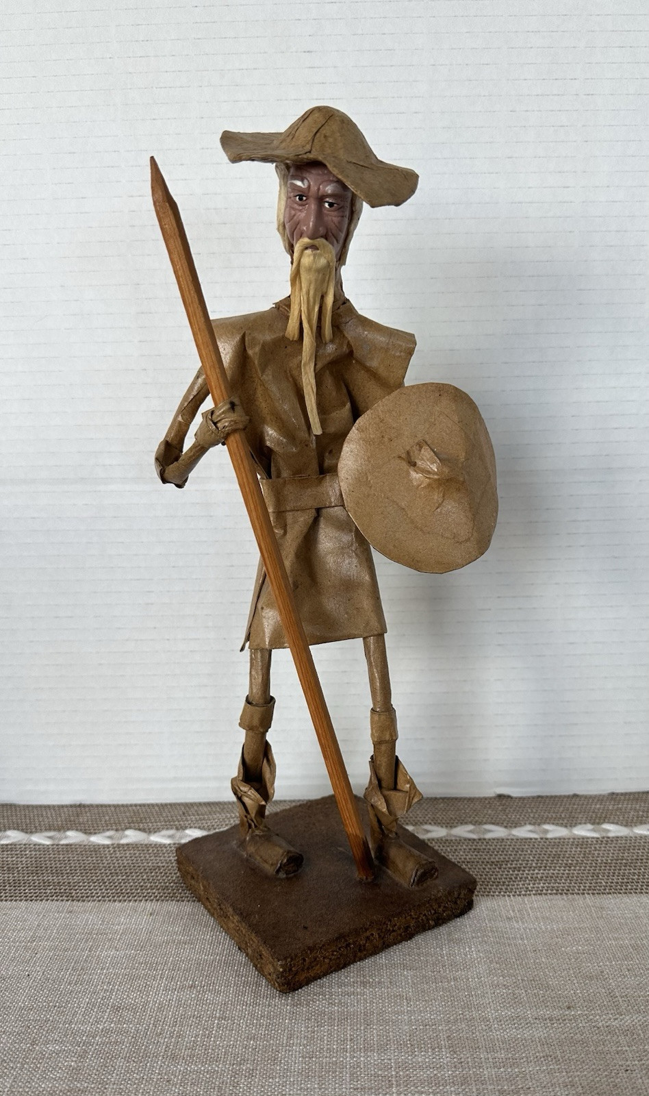 Vintage Mexican Folk Art Paper Mache man Figurine 12.5” H