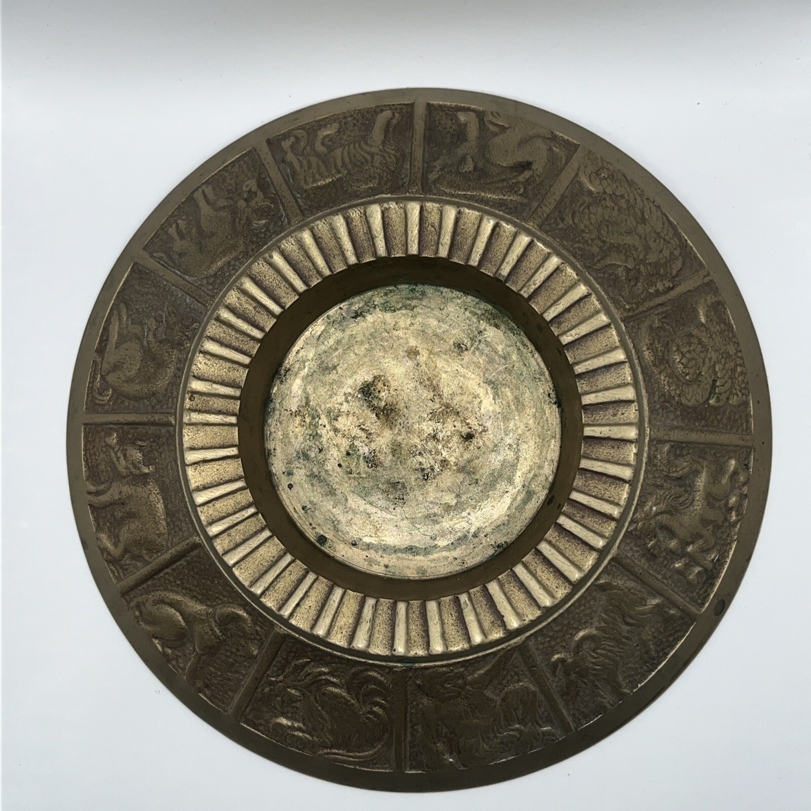 Zodiac  Brass  Ashtray Dish  Candle Holder Dish Lunar New Year Chinese