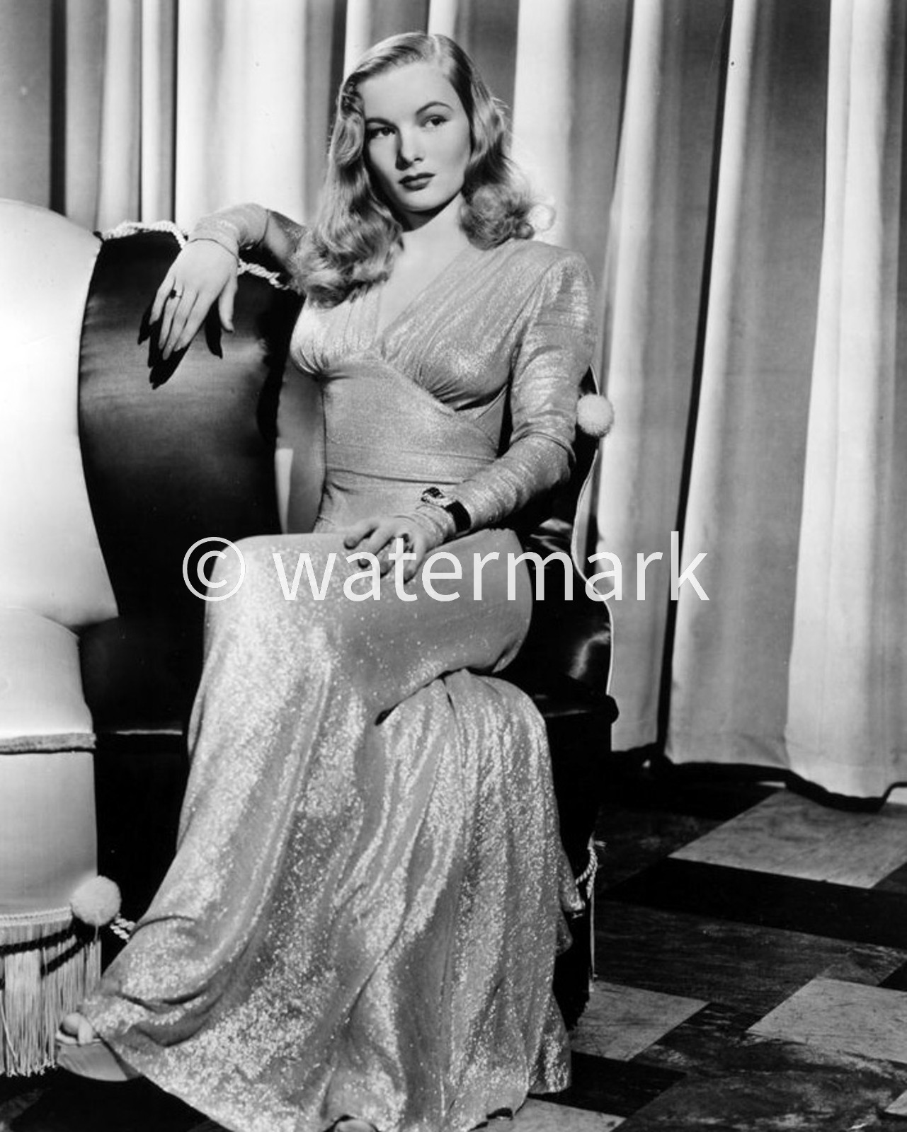 Vintage Veronica Lake 8x10 – 1940s Celebrity Photo - Golden Age Actress Glamour
