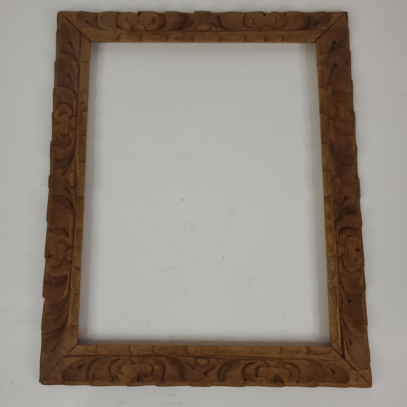 Antique  Hand Carved Great Wood Frame for Paintings  17  X 14  Inch 